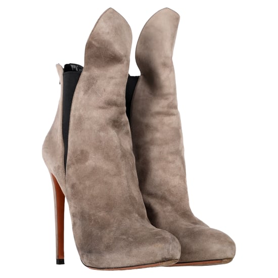 Alaïa Ankle Boots in Grey Suede - Image 4