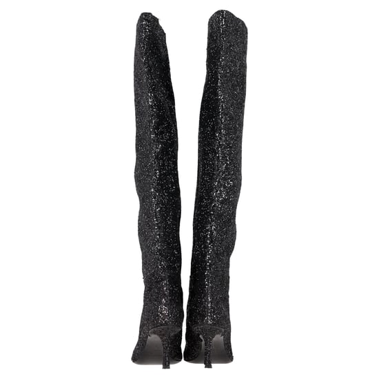 Alexander Wang Viola Slouch Knä-Höga Stövlar i Svart Glitter - Image 5