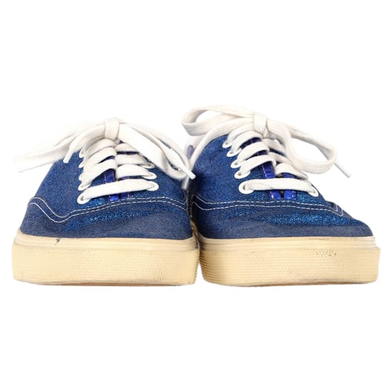 Saint Laurent Lage Sneakers in Blauwe Glitters - Image 2