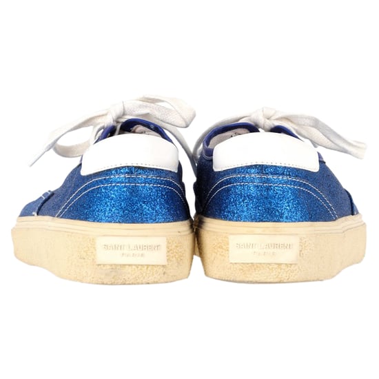 Saint Laurent Lage Sneakers in Blauwe Glitters - Image 5