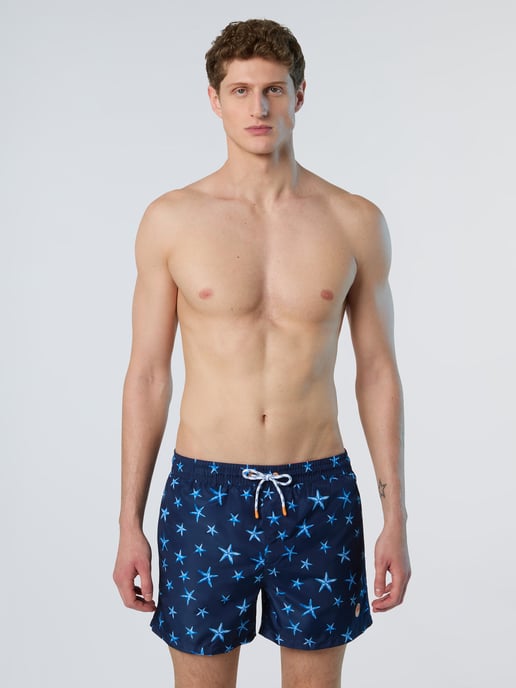 North Sails Swim shorts REPREVE® with ocean print - Image 1