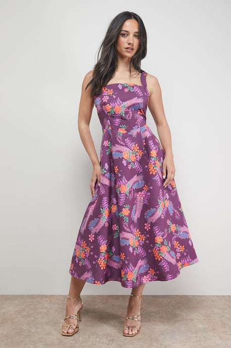 Strappy Midi Prom Dress - Image 1