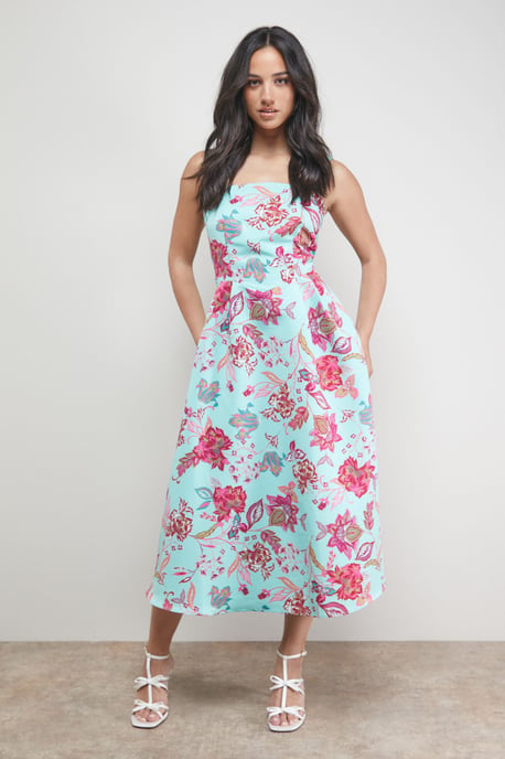 Strappy Midi Prom Dress - Image 1