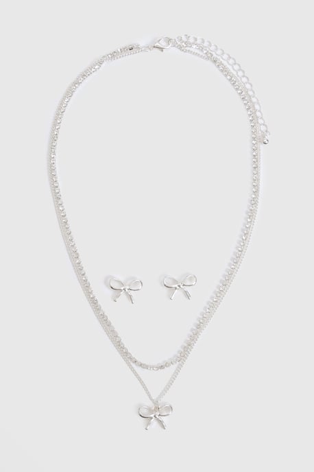 Embellished Bow Detail Jewellery Set - Image 2