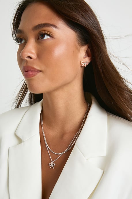 Embellished Bow Detail Jewellery Set - Image 4