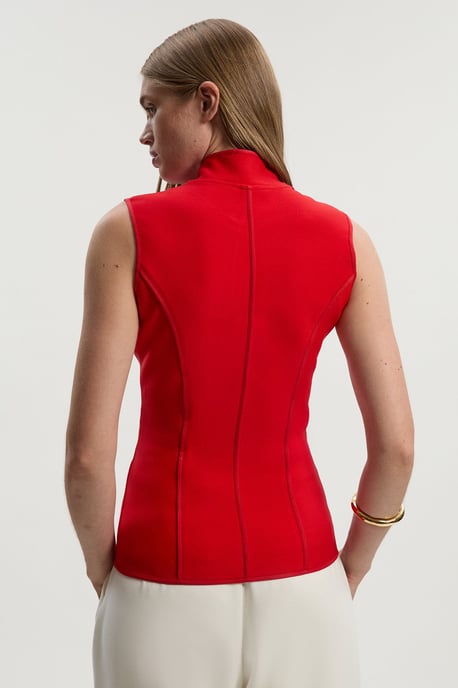 Figure Form Bandage Sleeveless Knit Top - Image 4
