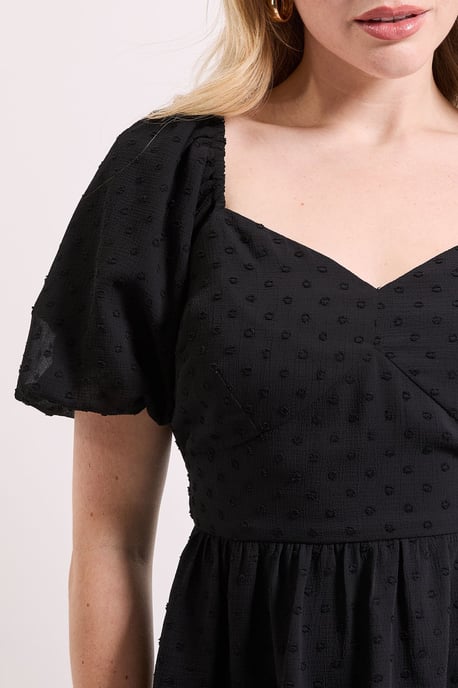 Sweetheart Tie Back Puff Sleeve Top - Image 5