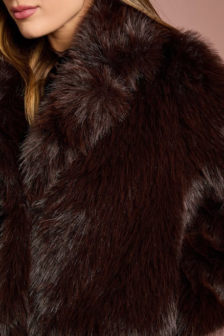 Occasion Short Faux Fur Coat - Image 5