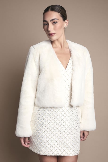 Occasion Short Edge To Edge Fur Coat - Image 1
