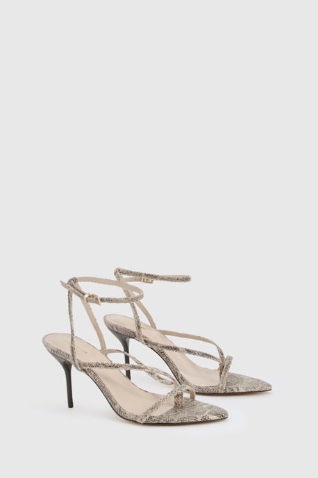 Wide Fit Faux Snakeskin Pointed Heels - Image 2