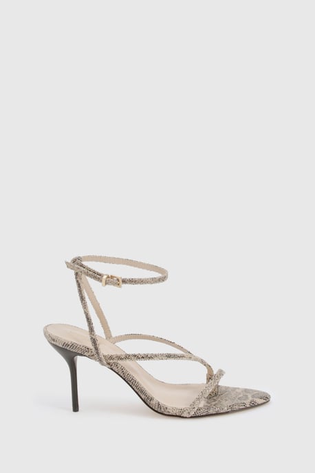 Wide Fit Faux Snakeskin Pointed Heels - Image 3