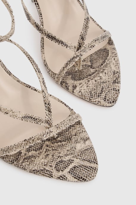 Wide Fit Faux Snakeskin Pointed Heels - Image 5
