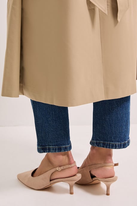 Wide Fit Dova Slingback Kitten Heel Court Shoes - Image 3
