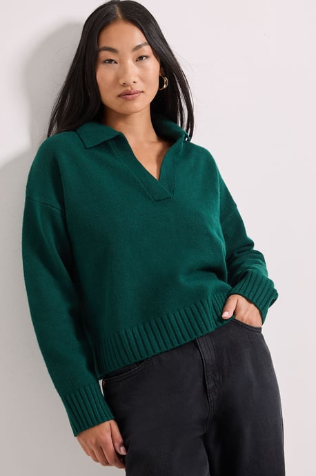 Petite Polo Collared Jumper - Image 1