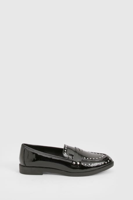 Patent Studded Loafer - Image 3