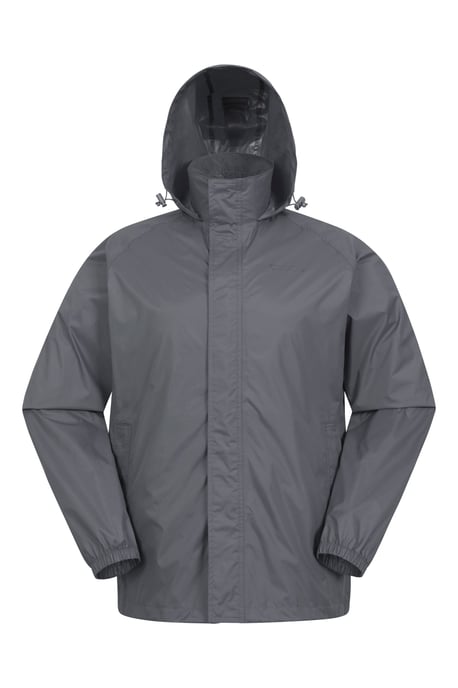 Mens 'Pakka II' Waterproof Packable Breathable Hooded Full Zip Jacket Grey - Image 5