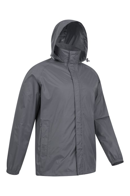 Mens 'Pakka II' Waterproof Packable Breathable Hooded Full Zip Jacket Grey - Image 6