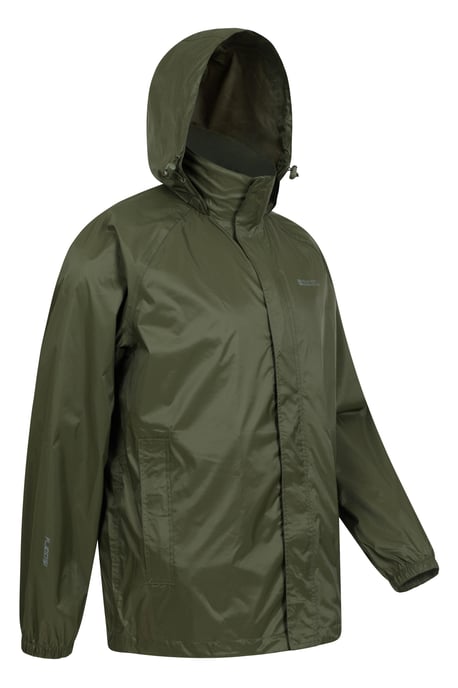 Mens 'Pakka II' Waterproof Packable Breathable Hooded Full Zip Jacket Forest Green - Image 4