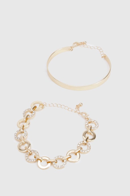 Embellished Link Bangle & Bracelet - Image 3