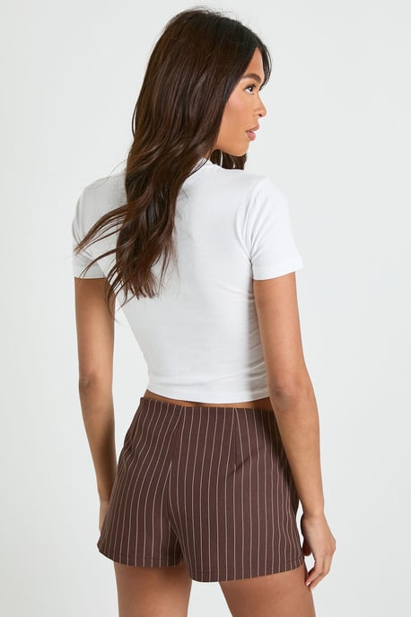 Woven Pinstripe Mini Short - Image 2