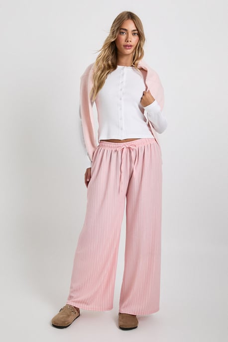 Textured Wide Leg Trouser - Image 1