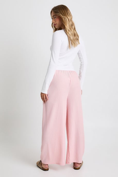 Textured Wide Leg Trouser - Image 2