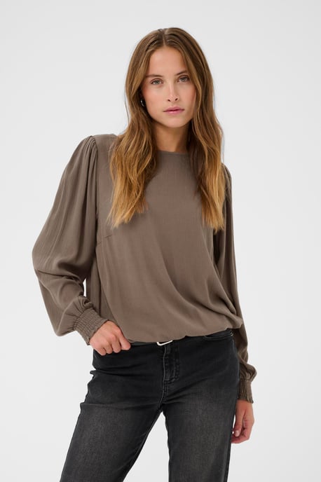 Blouse met lange mouwen KAstina Blouse met lange mouwen Regular fit brown - Image 3
