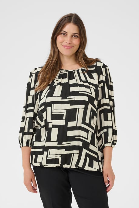 Blouse met lange mouwen KCmarina Blouse met lange mouwen Regular fit black white - Image 3