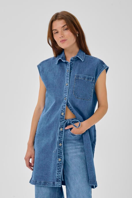 MWLeyla 144 Shirt Dress Denim dress Box fit - Image 3