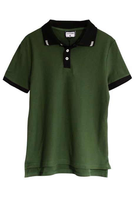 Mens Contrast Collar Polo Shirt - Image 2
