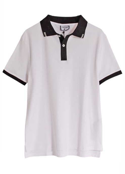 Mens Contrast Collar Polo Shirt - Image 2