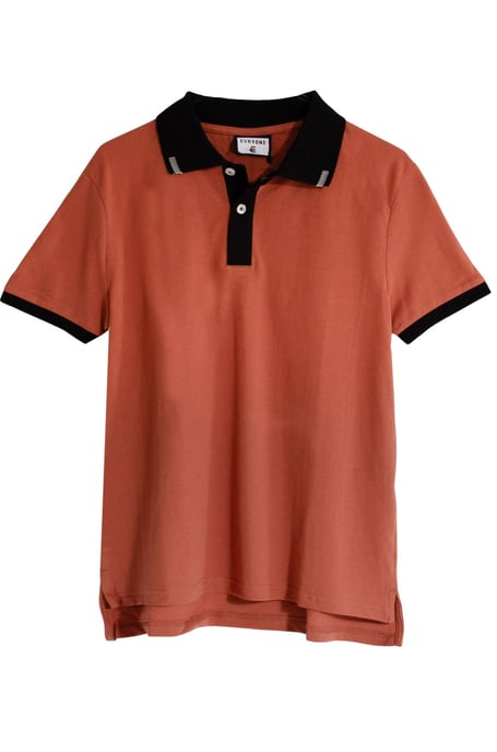 Mens Contrast Collar Polo Shirt - Image 2