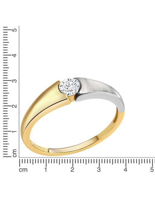 Celesta Gold Ring 375/- yellow gold 2-coloured zirconia - Image 4