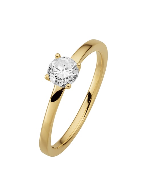 Orolino Ring 585/- Gelbgold 1 Brill. 0,50ct. weiß - Image 1