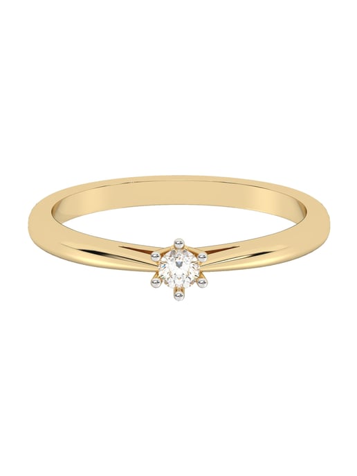 Diam Addict Ring 585 yellow gold with lab-grown diamond - Image 1
