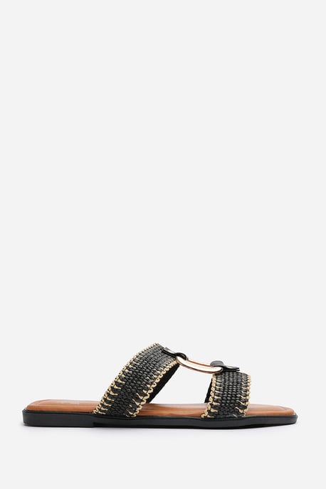 Wheres That From Womens 'Imani' Flat Raffia Strap Sandals - Image 2