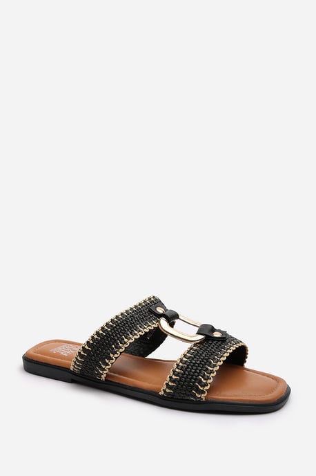 Wheres That From Womens 'Imani' Flat Raffia Strap Sandals - Image 3