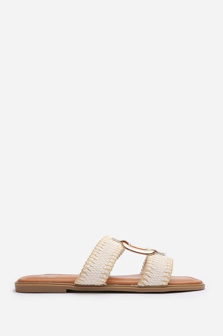 Wheres That From Womens 'Imani' Flat Raffia Strap Sandals - Image 2