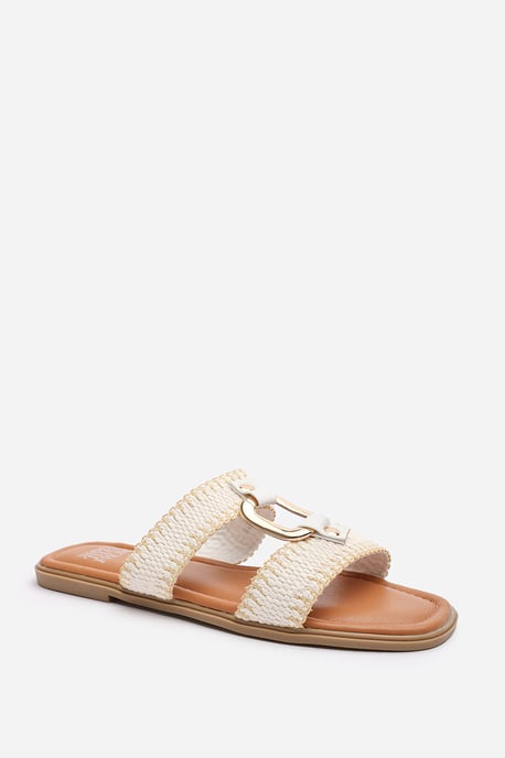 Wheres That From Womens 'Imani' Flat Raffia Strap Sandals - Image 3
