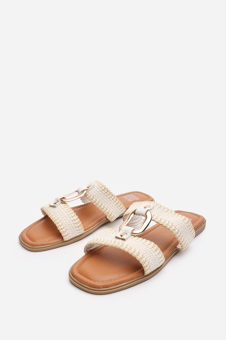 Wheres That From Womens 'Imani' Flat Raffia Strap Sandals - Image 4