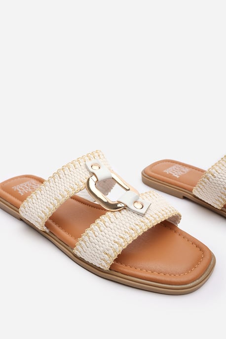 Wheres That From Womens 'Imani' Flat Raffia Strap Sandals - Image 5