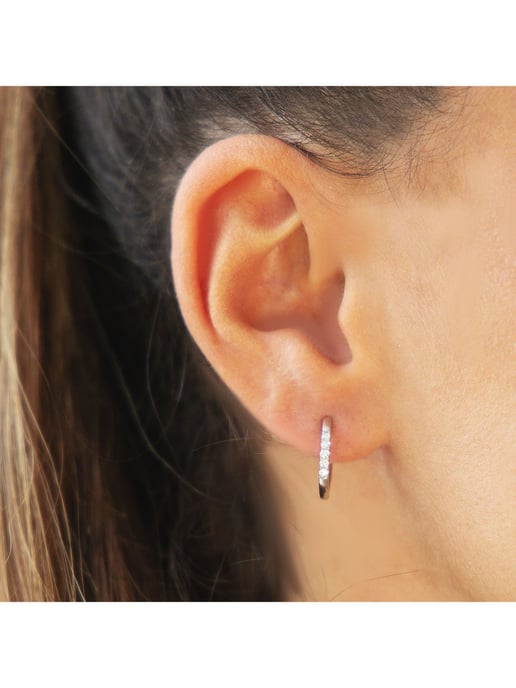 Diam Addict Creole 585 white gold with 10 lab-grown diamonds - Image 3