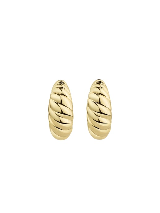 Zeeme Silber Folding creoles 925/- sterling silver gold-plated - Image 2
