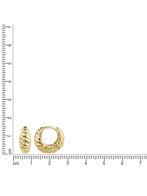 Zeeme Silber Folding creoles 925/- sterling silver gold-plated - Image 3