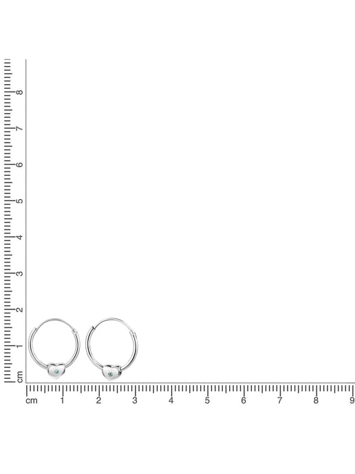Zeeme for Kids Creoles 925/- Sterling Silber Zirkonia blau - Image 2