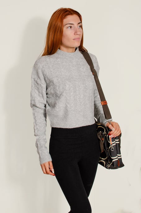 Crew Neck Cable Knit Jumper - Image 4