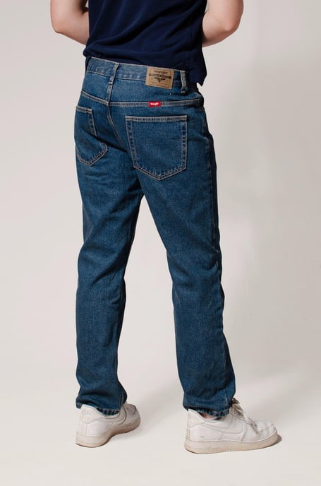 Mens Straight Leg Regular Fit Jeans - Image 4