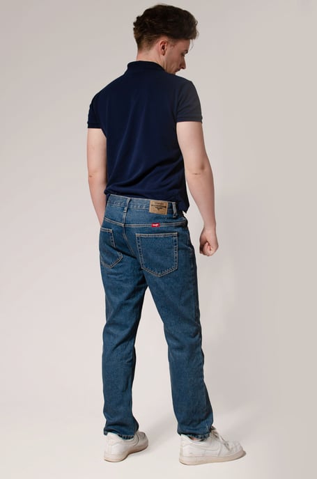 Mens Straight Leg Regular Fit Jeans - Image 5