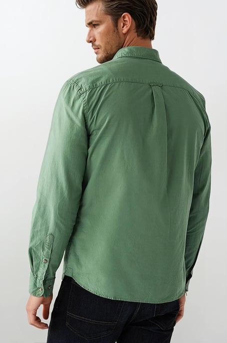 Mens Button Down Collar Cotton Shirt - Image 4