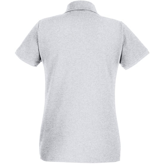Fruit of the Loom Womens/Ladies Lady Fit Short-Sleeved Polo Shirt (Grey Marl) - Image 2